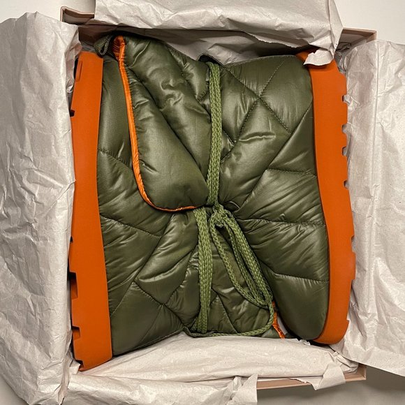 Piumestudio | Laccio Pillow Boots in Military/Orange - Picture 6 of 8